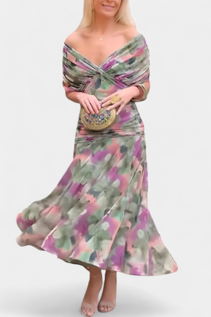 Luana - Elegantna haljina s V izrezom