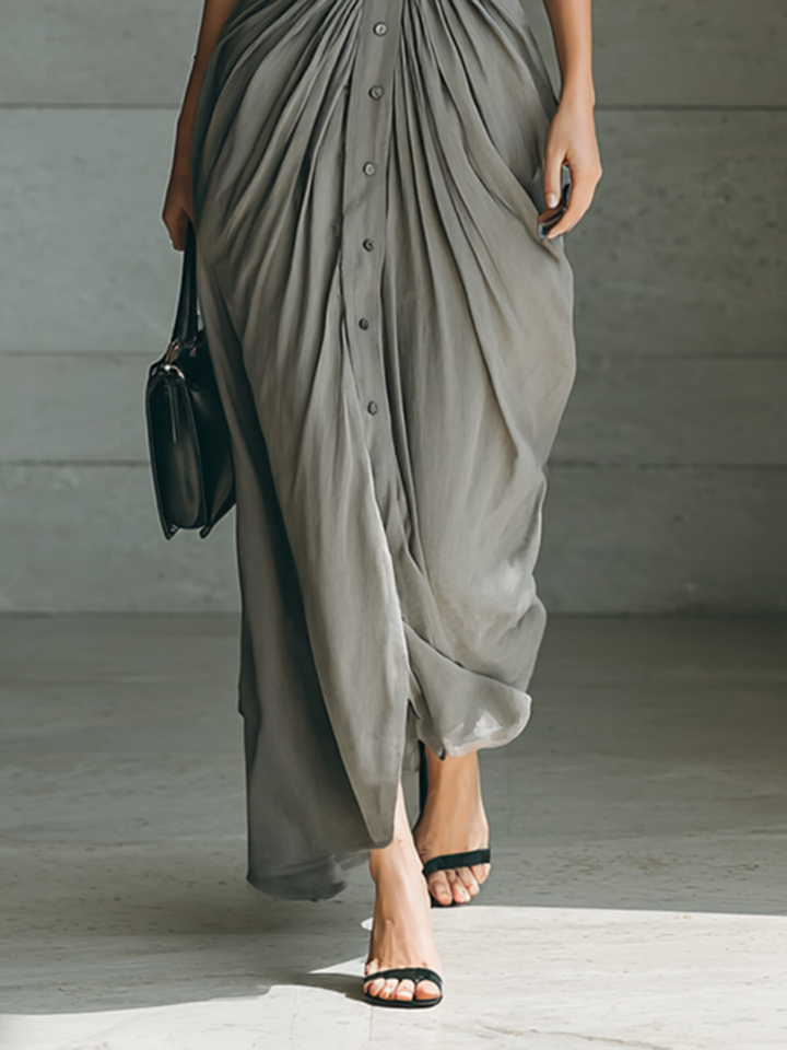 Zahara - Vestido Plissado Cinto