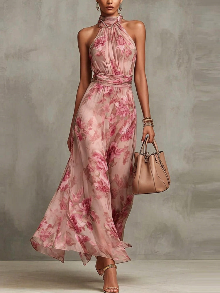 Leah - Vestido Maxi Rendado Halter
