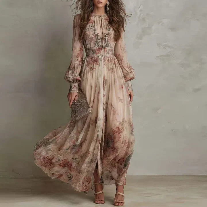 Amelia - Vestido Maxi Floral Vintage