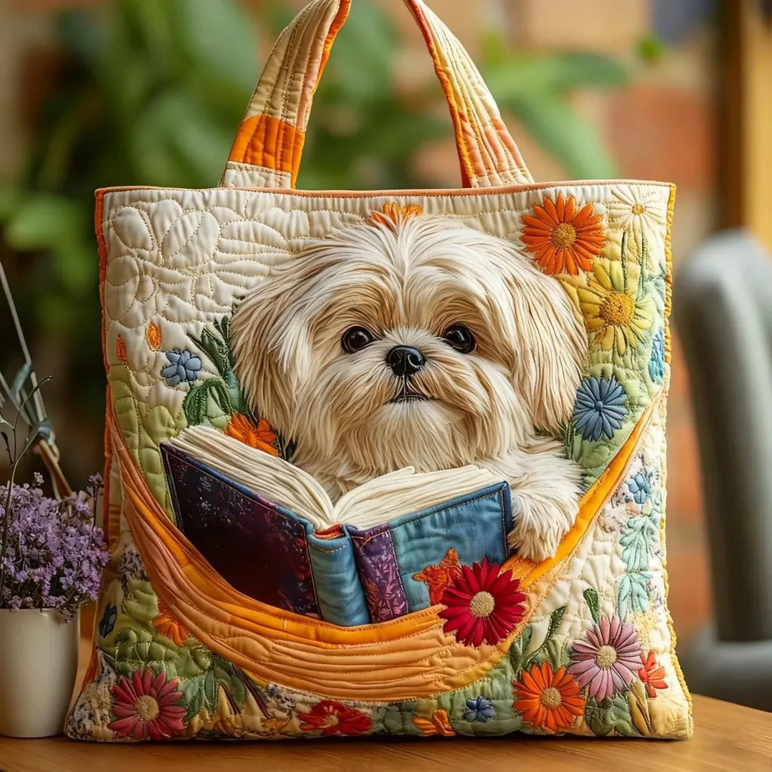 Lucija - Shih Tzu s Knjigom i Cvijećem