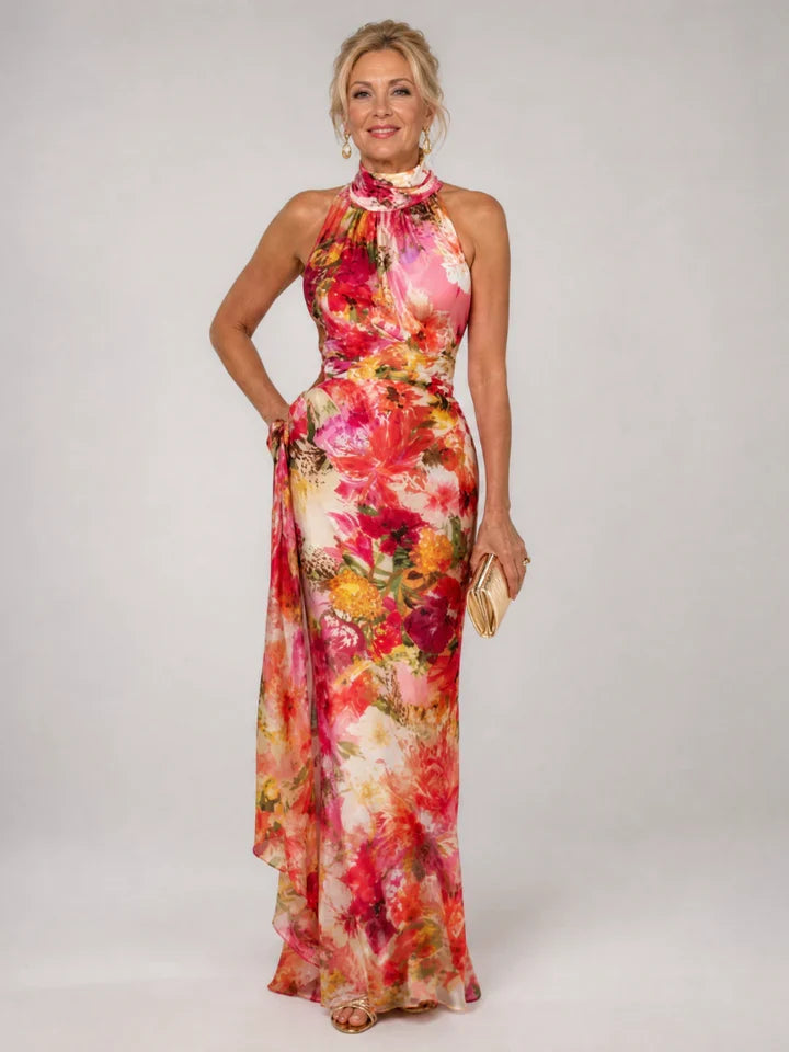 Elisabetta - Vestido Maxi Halter Floral