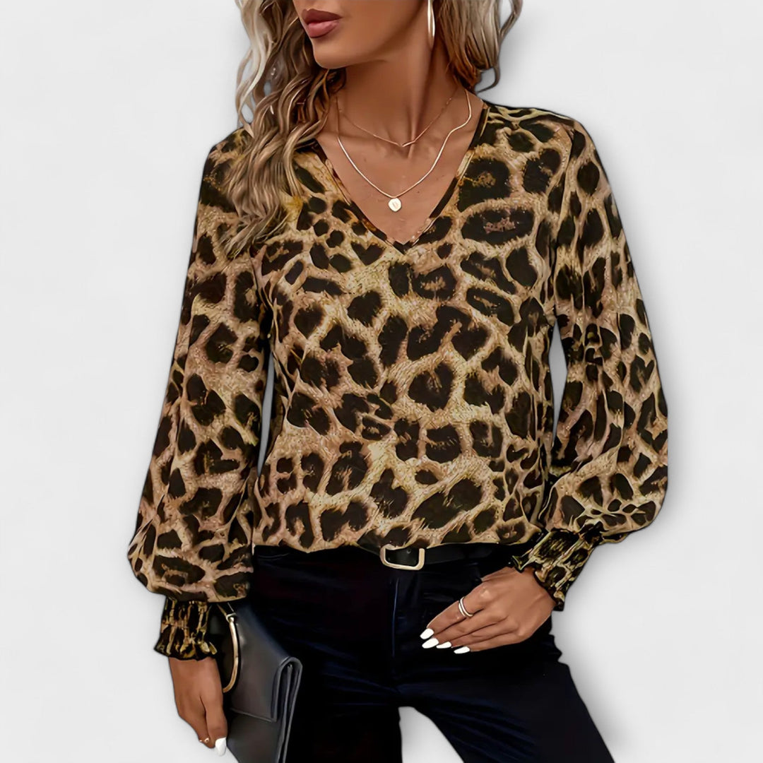 Nika - Stilska Bluza s Leopardom