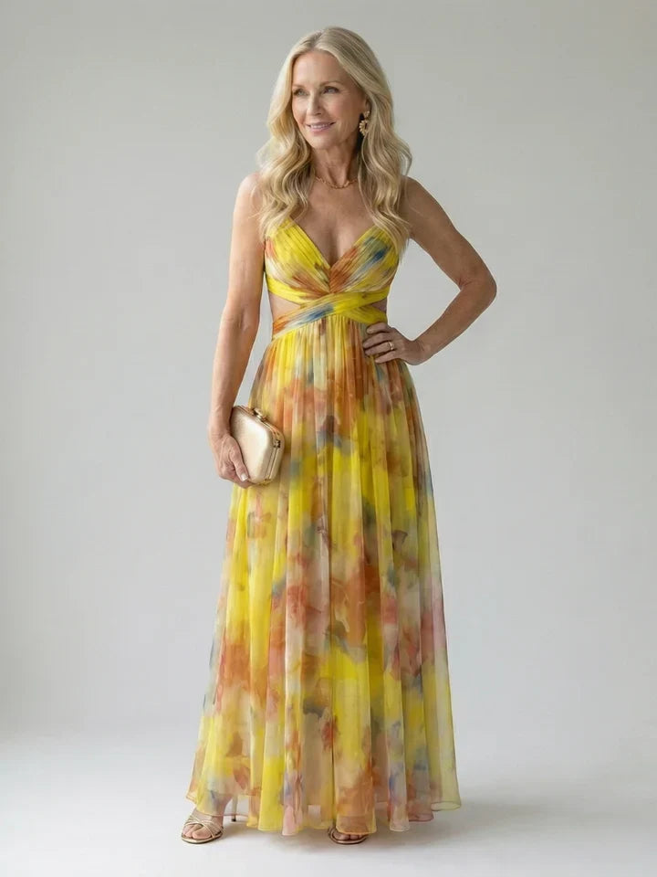 Isabella - Vestido Maxi Floral Cruzado