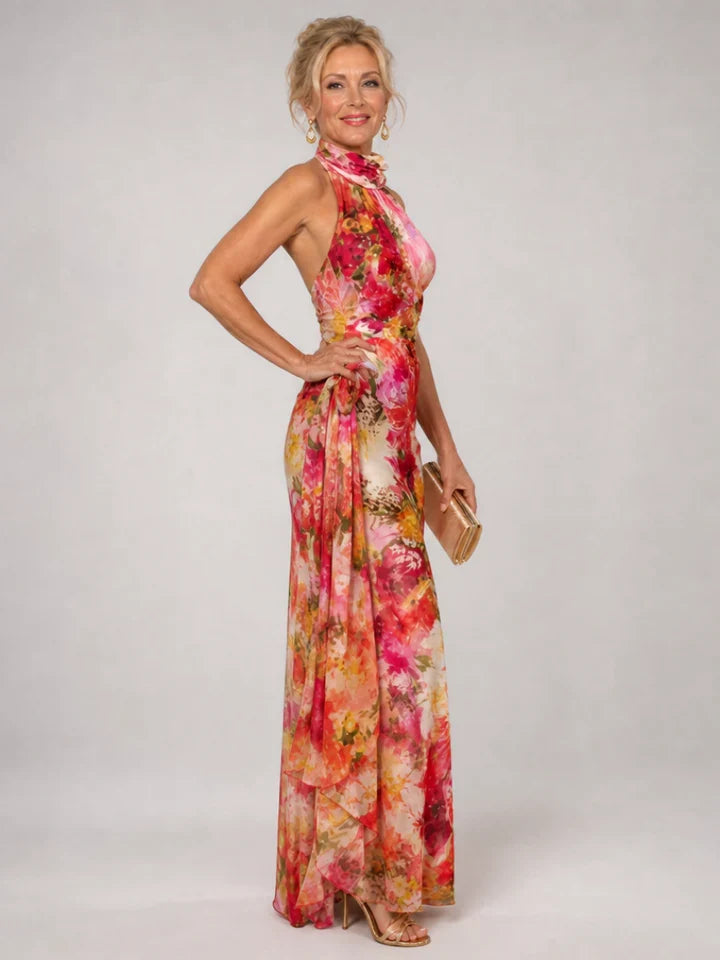 Elisabetta - Vestido Maxi Halter Floral