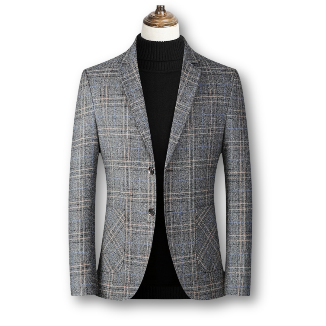 Domenico | Elegantan Blazer u Škotskom Tkanju