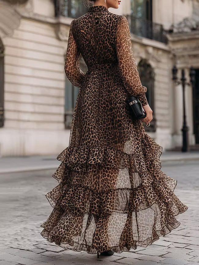 Savannah - Vestido Midi Cruzado Animal Print