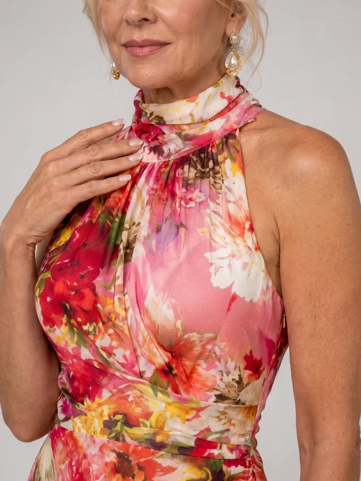 Elisabetta - Vestido Maxi Halter Floral