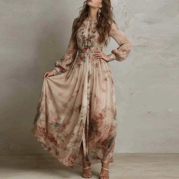 Amelia - Vestido Maxi Floral Vintage