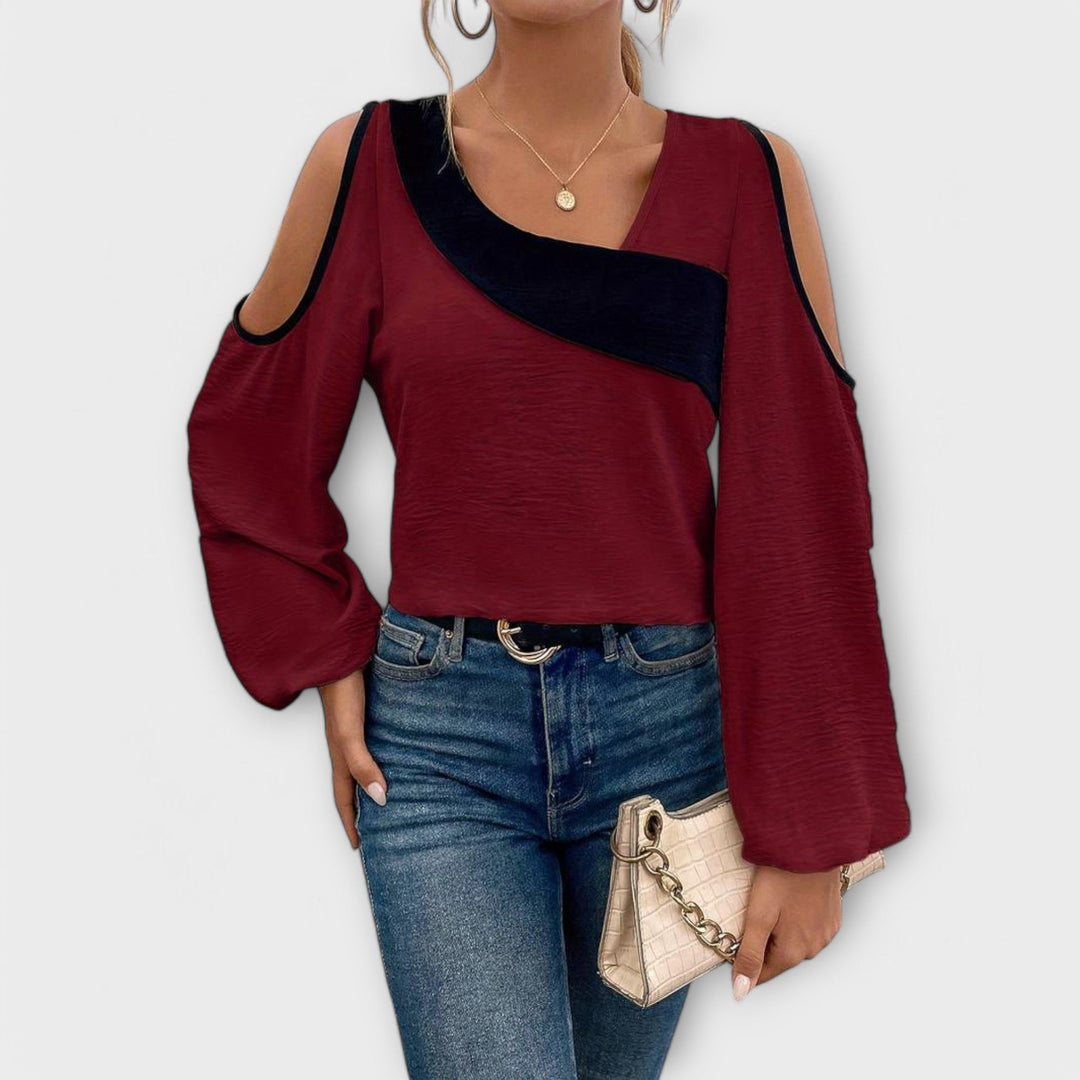 Marina – Elegantna bluza s modernim kvadratnim izrezom
