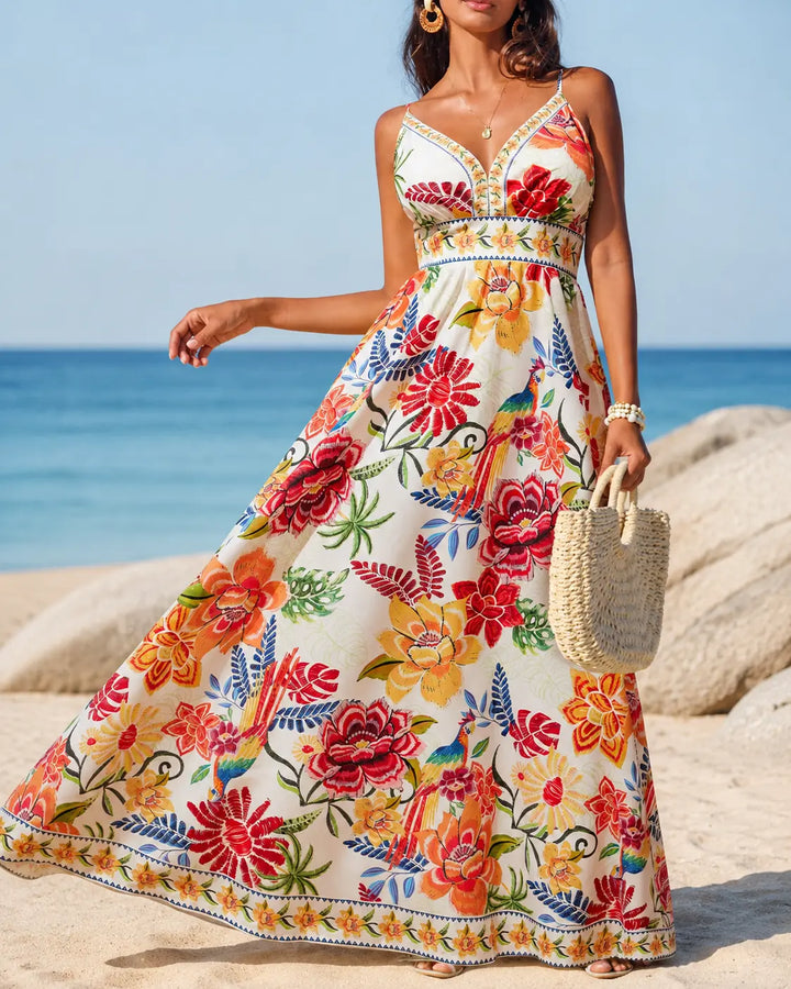 Marbella - Vestido Maxi Floral Tropical