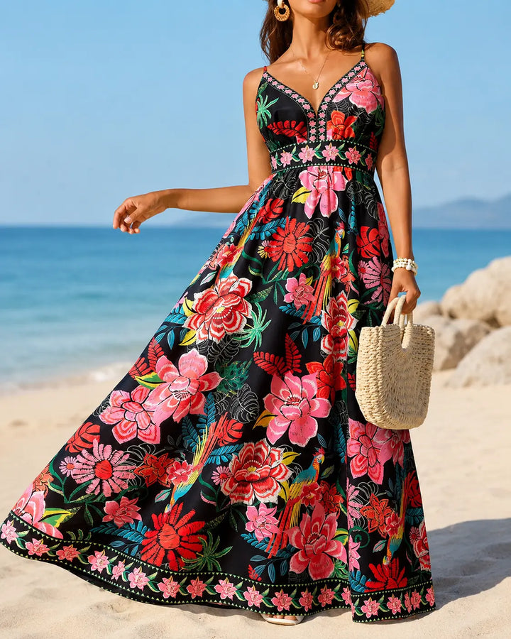 Marbella - Vestido Maxi Floral Tropical