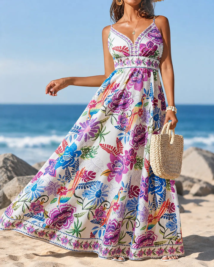 Marbella - Vestido Maxi Floral Tropical