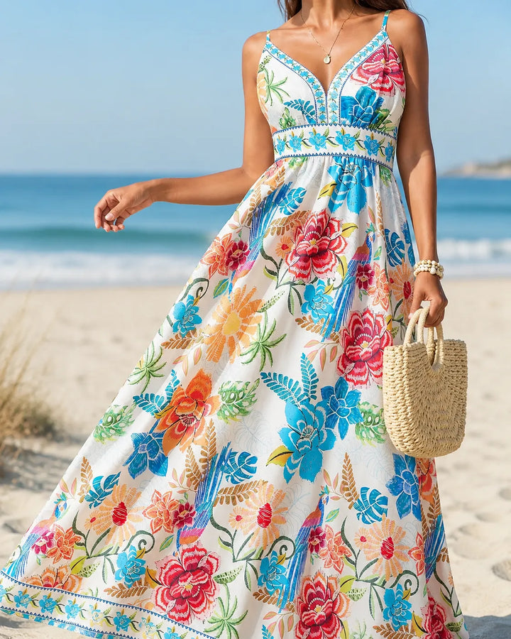 Marbella - Vestido Maxi Floral Tropical