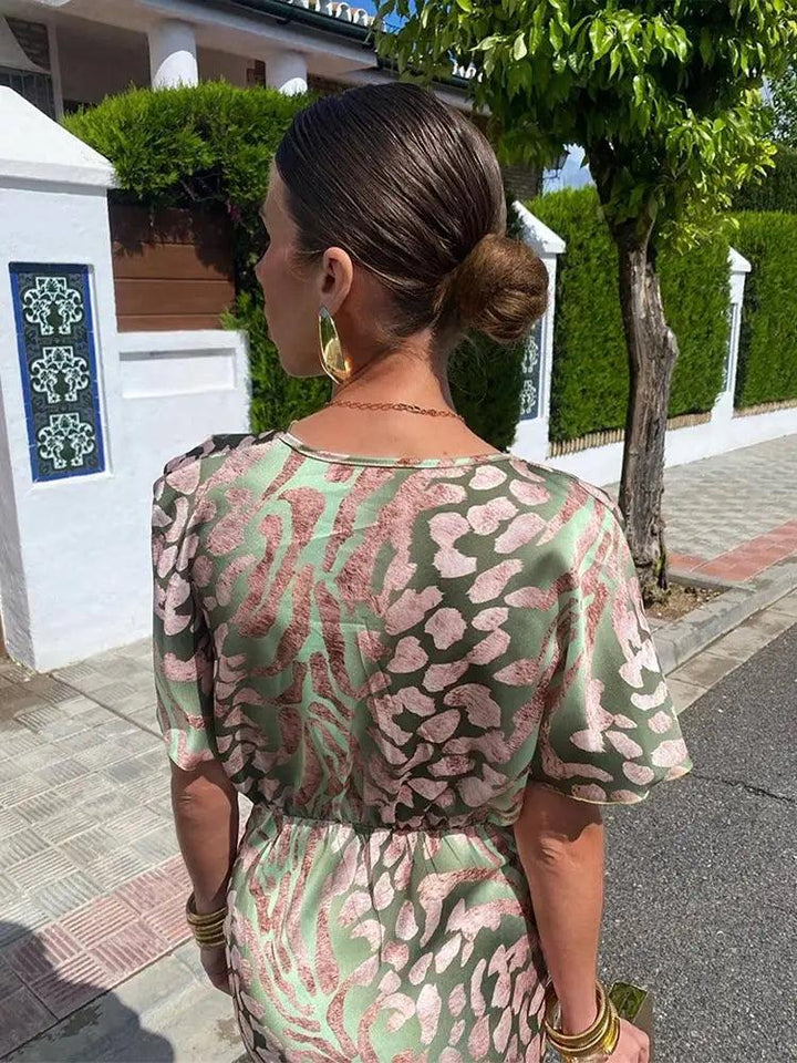Constança - Cvjetna haljina s nabranim detaljima