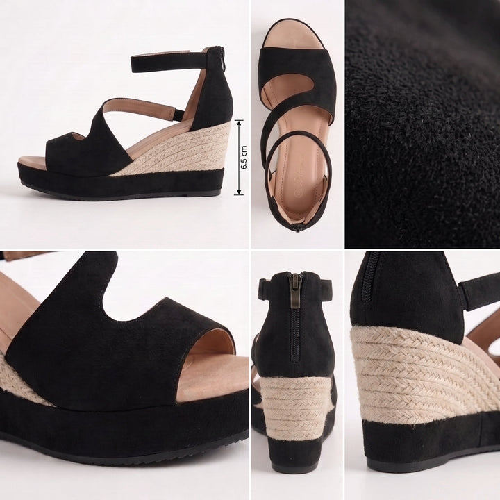 Lucija | Espadrile sandale s platformom i ukriženim remenima za žene