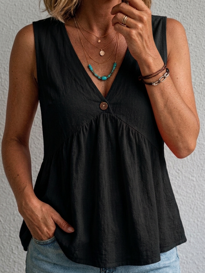 Charlotte - Blusa Decote V Elegante