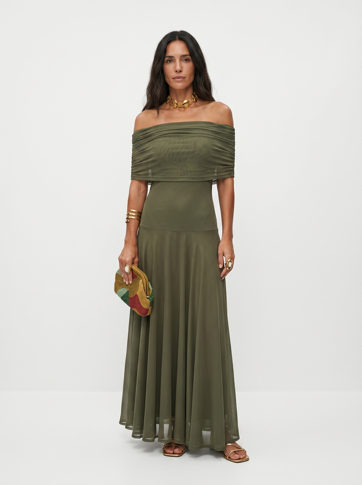 Carla – Bordo Print Jednog Ramena