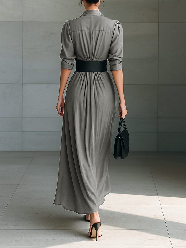 Zahara - Vestido Plissado Cinto