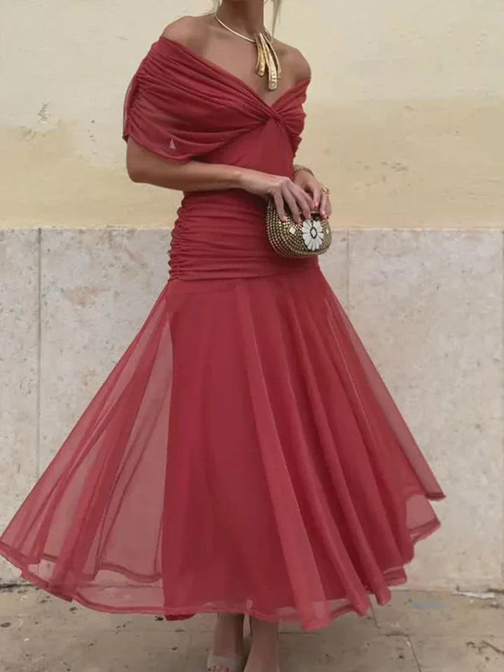 Luana - Elegantna haljina s V izrezom