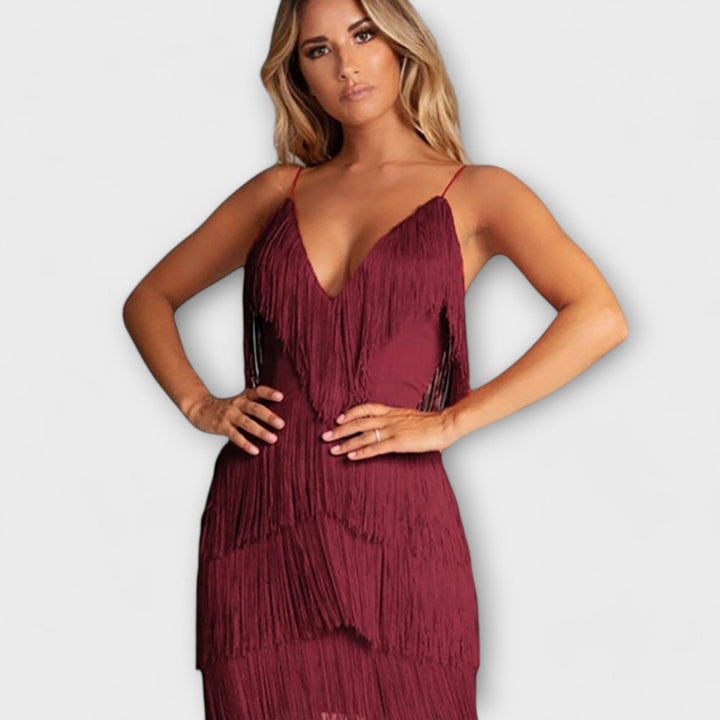 Layla – Crna Resasta Mini Haljina