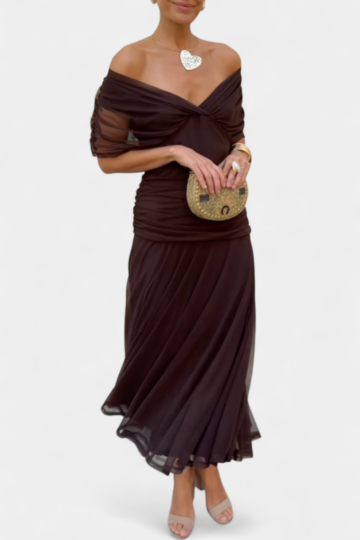 Luana - Elegantna haljina s V izrezom