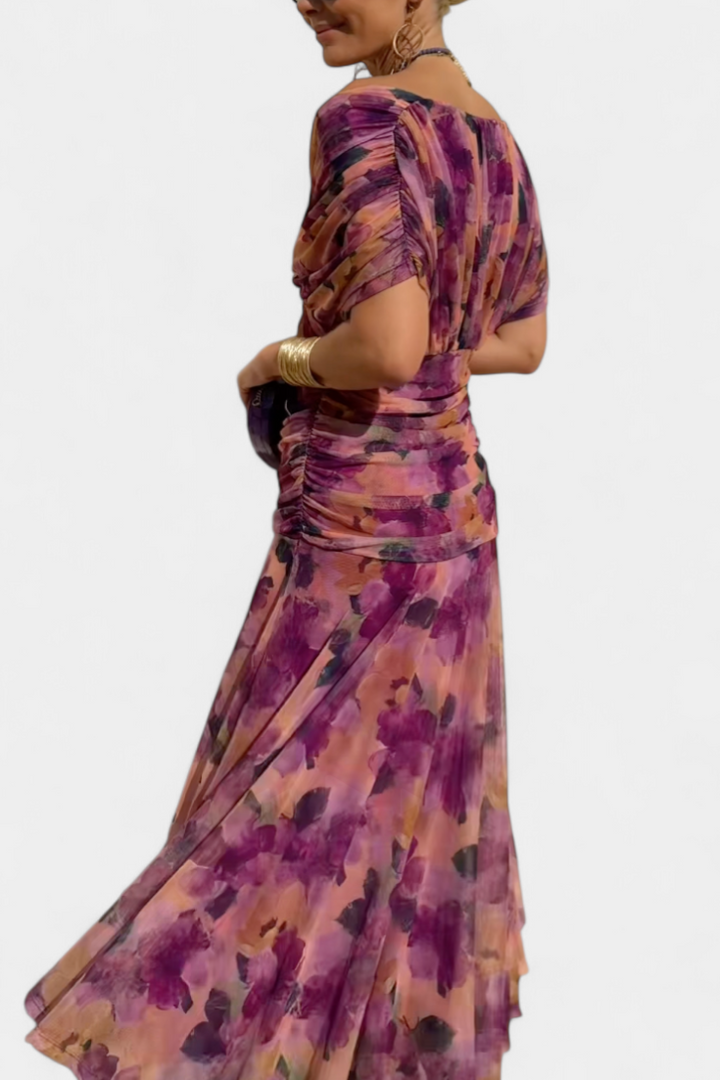 Luana - Elegantna haljina s V izrezom