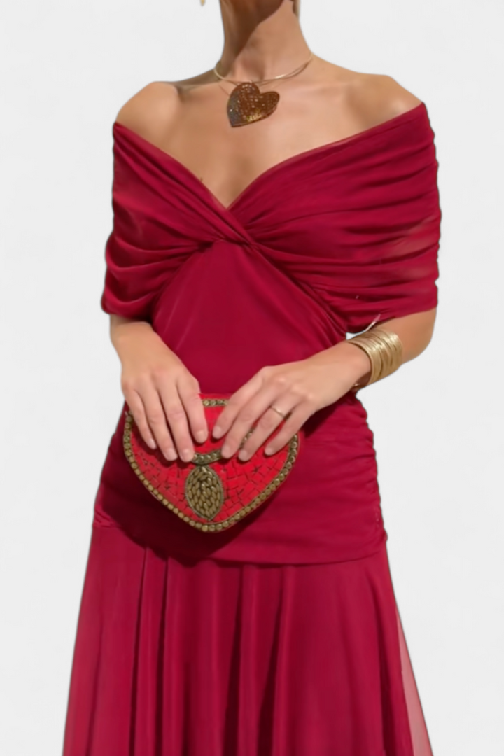 Luana - Elegantna haljina s V izrezom
