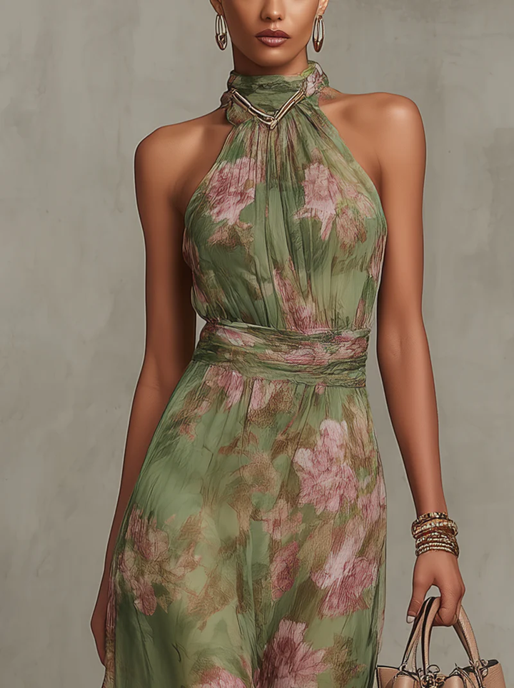 Leah - Vestido Maxi Rendado Halter