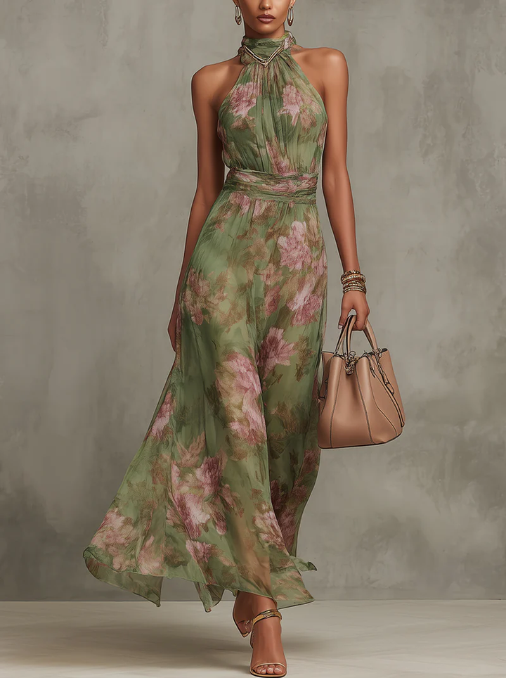 Leah - Vestido Maxi Rendado Halter