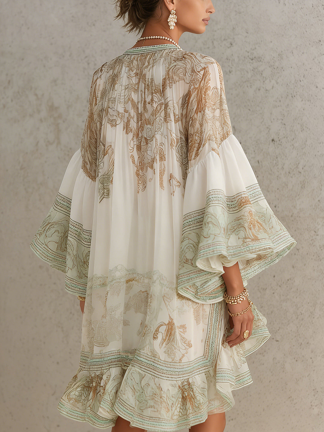 Rita - Vestido Chiffon Folhos