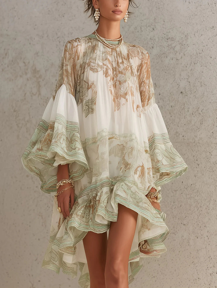 Rita - Vestido Chiffon Folhos