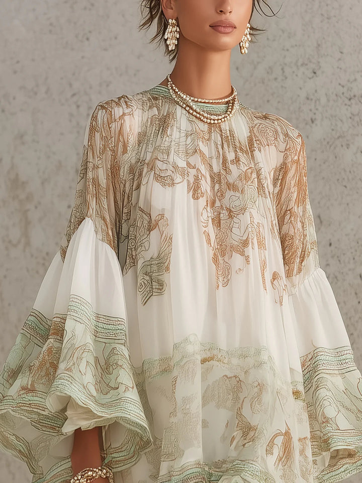 Rita - Vestido Chiffon Folhos