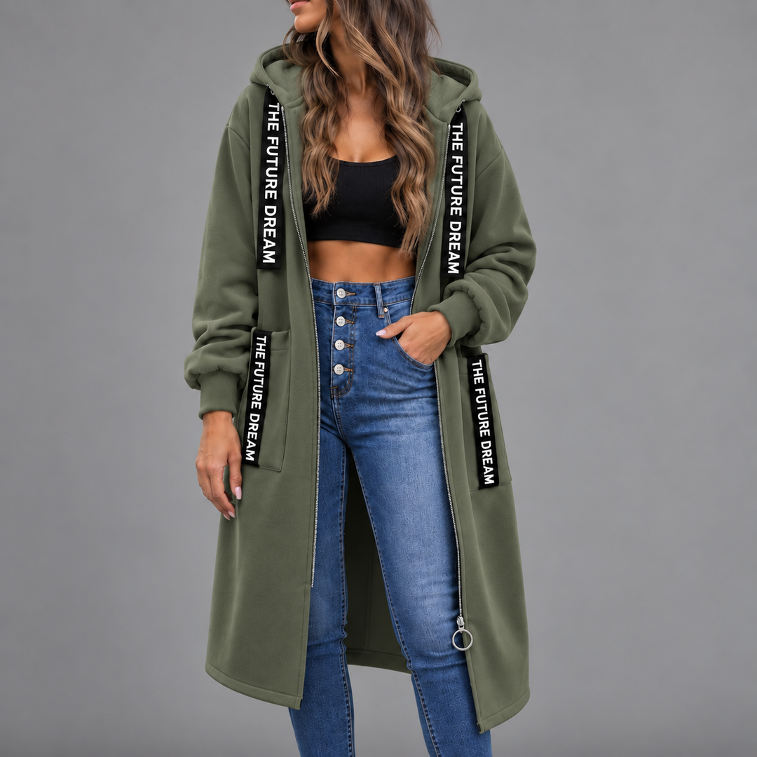 Katarina | Fleece oversized kaput s kapuljačom