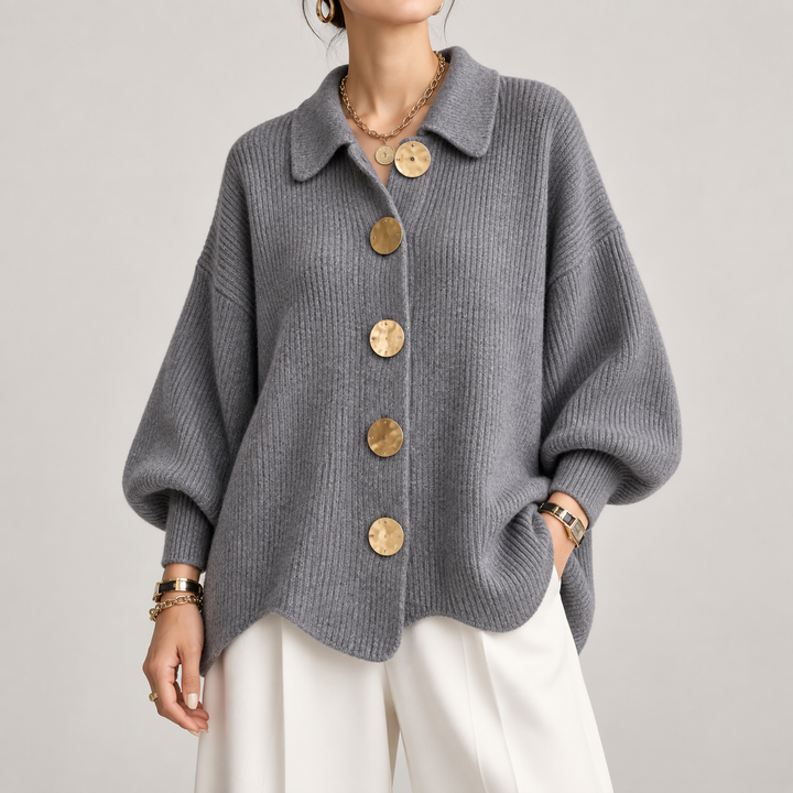 Isadora - Oversized Kardigan s Ovratnikom