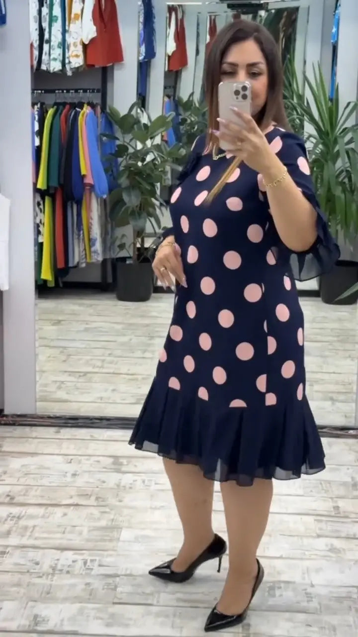 Helena - Elegantna haljina s točkicama