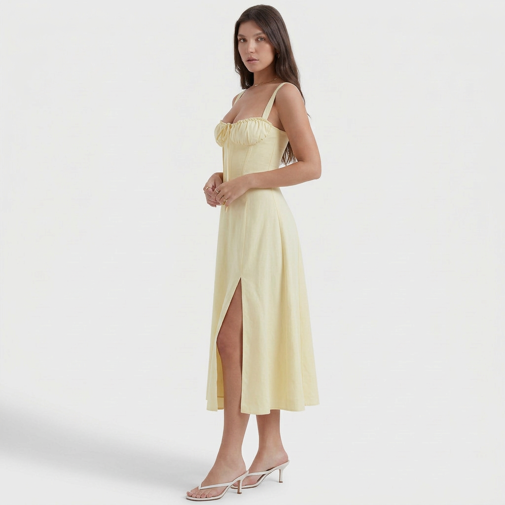 Luana – Tamnoplavi Korzet Midi