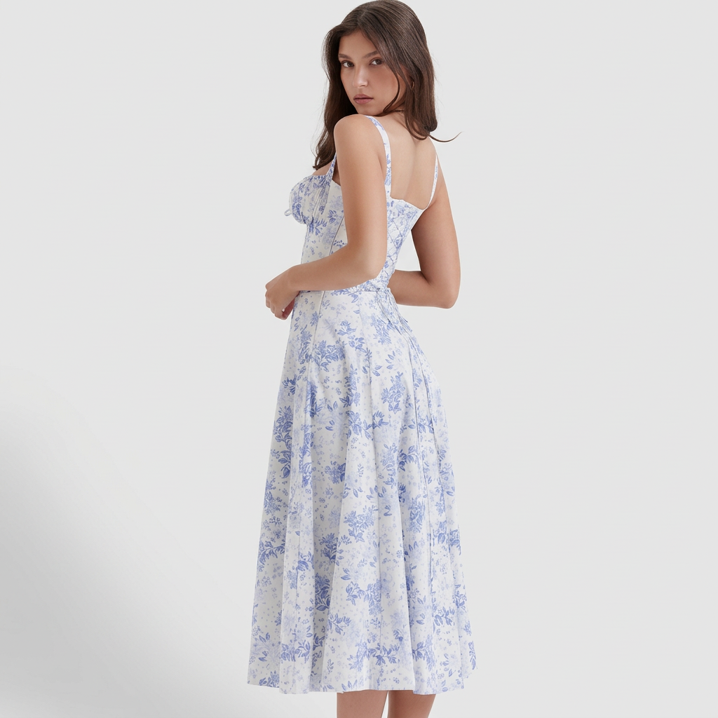 Luana – Tamnoplavi Korzet Midi