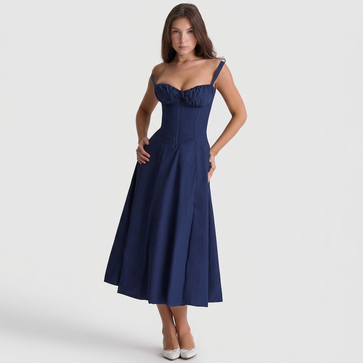 Luana – Tamnoplavi Korzet Midi