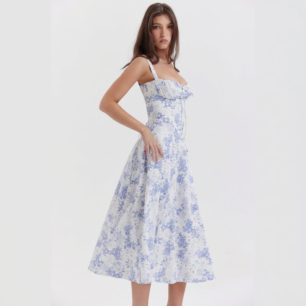 Luana – Tamnoplavi Korzet Midi