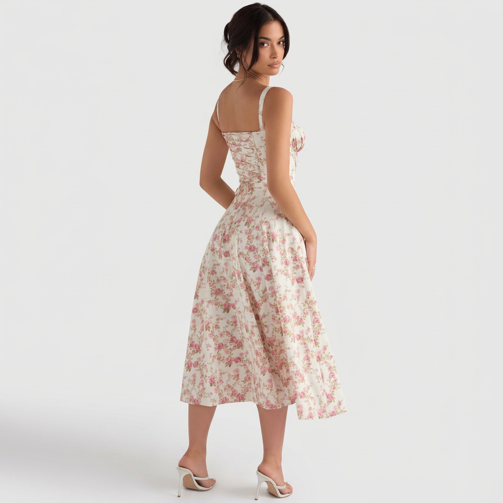 Luana – Tamnoplavi Korzet Midi