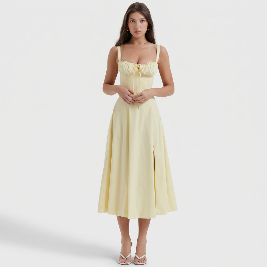 Luana – Tamnoplavi Korzet Midi