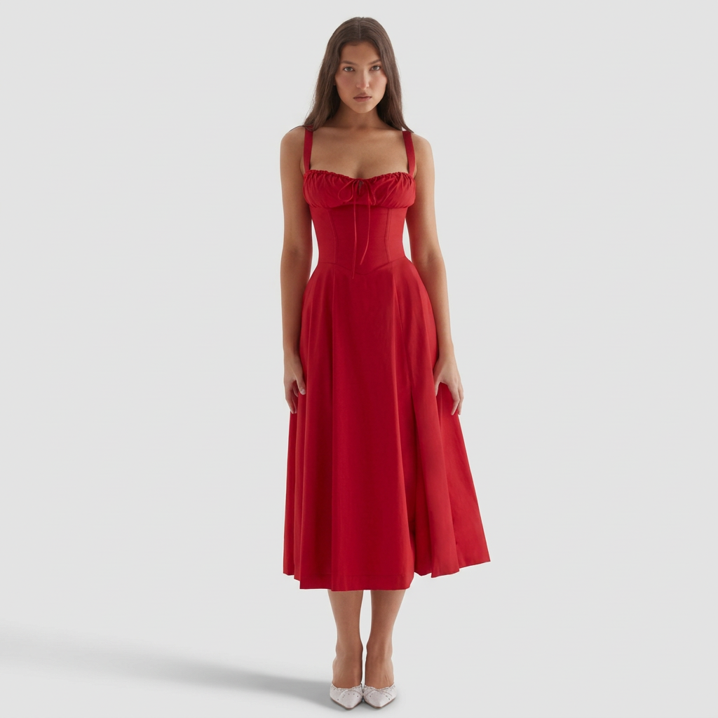 Luana – Tamnoplavi Korzet Midi