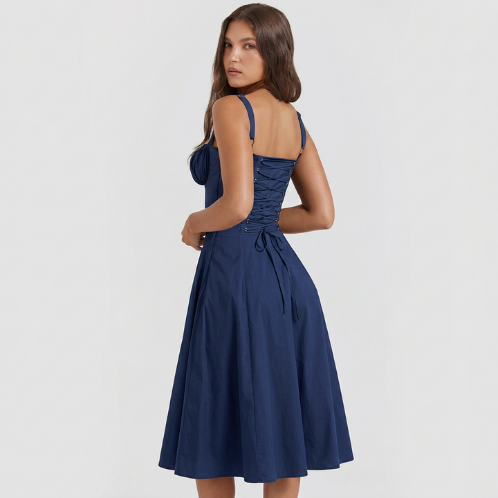 Luana – Tamnoplavi Korzet Midi