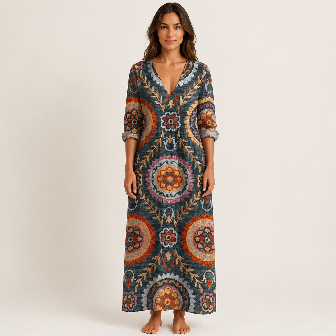 Sara™ | Geometrijska Midi Haljina