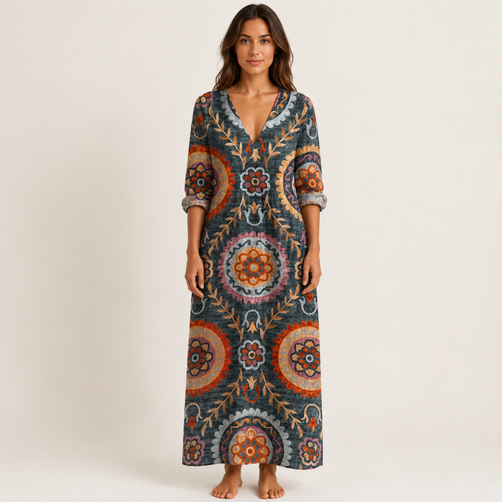 Sara™ | Geometrijska Midi Haljina