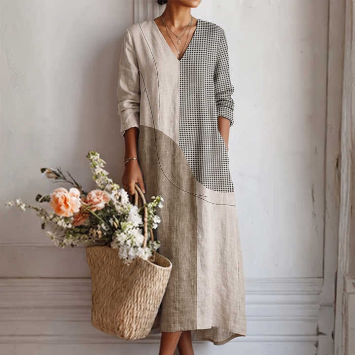 Lana™ | Elegantna Prugasta Haljina