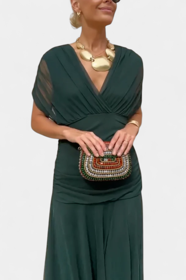 Luana - Elegantna haljina s V izrezom