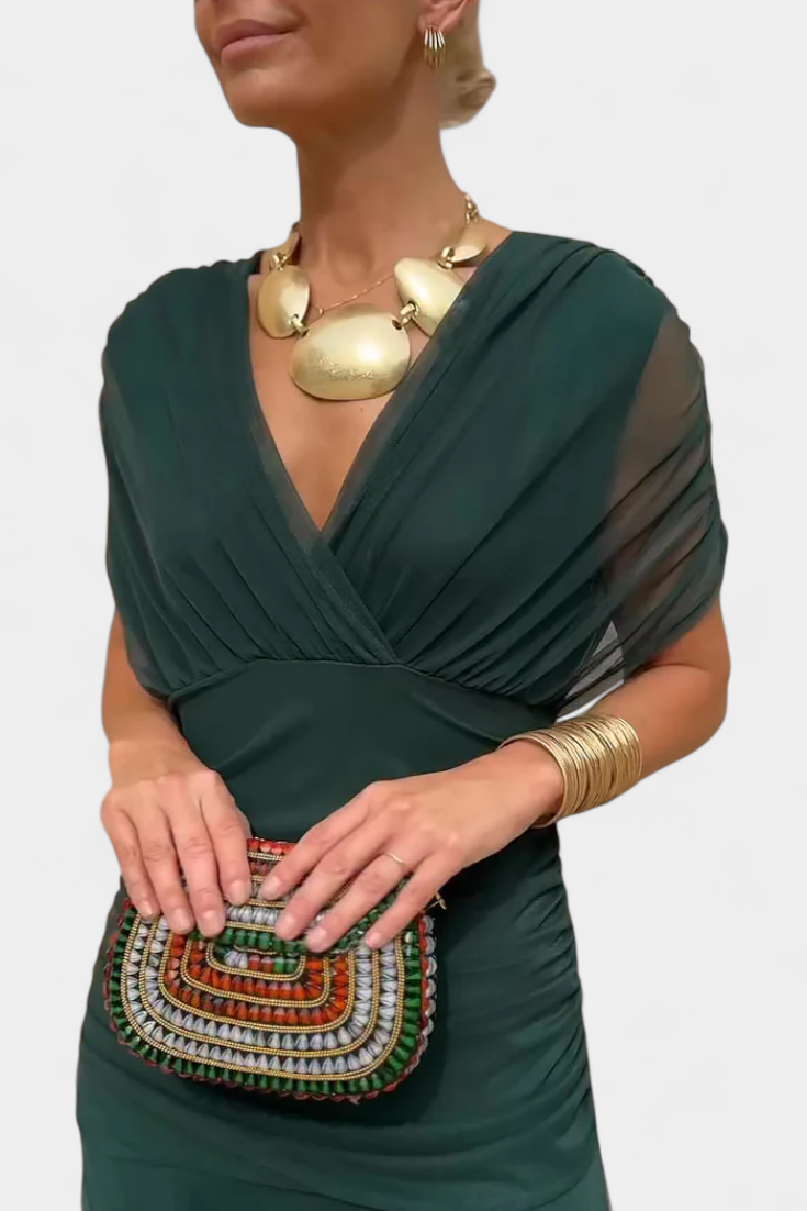 Luana - Elegantna haljina s V izrezom