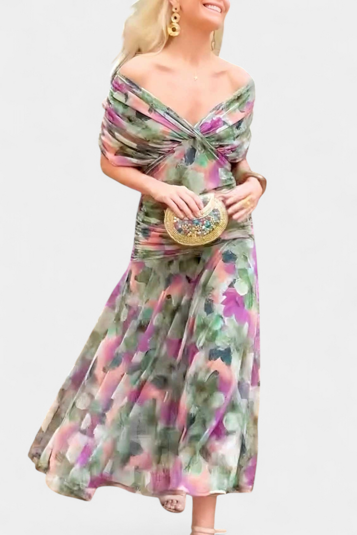 Luana - Elegantna haljina s V izrezom